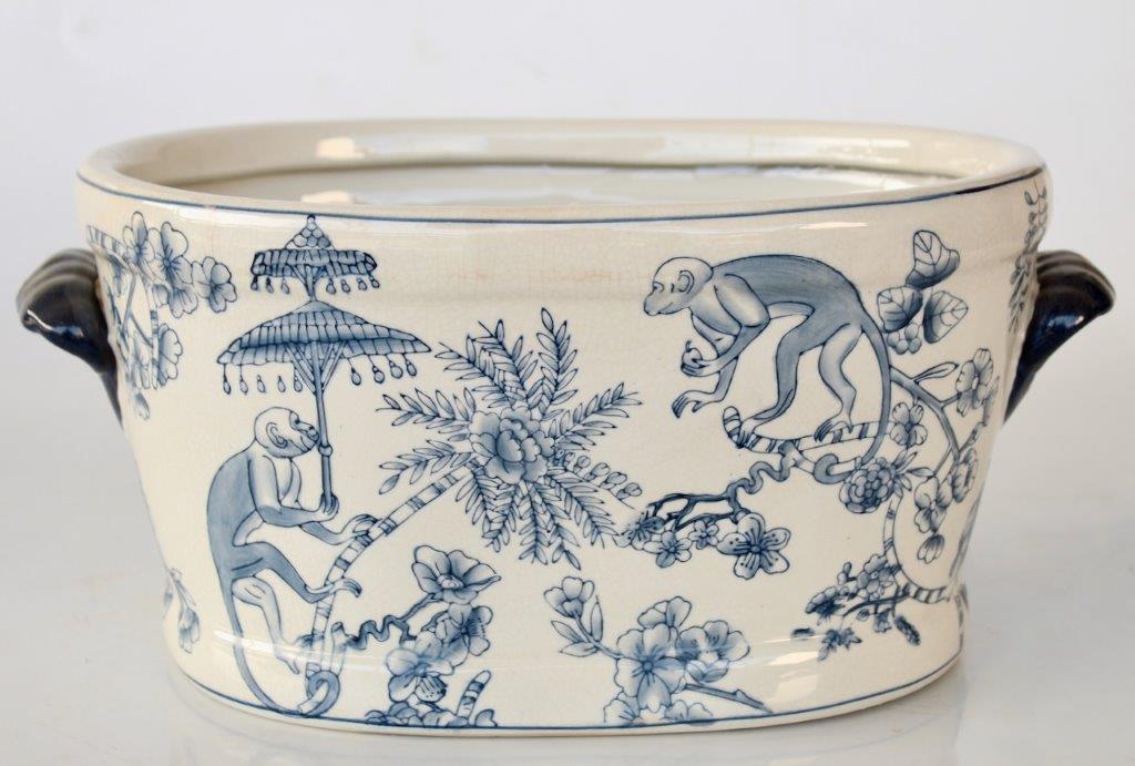 Large Blue Monkey Foot Bath
